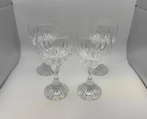 Set of 4 Baccarat Crystal MASSENA 6 3/8" White Wine Glasses Discontinued Piece - Picture 1 of 6