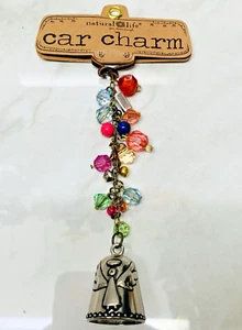 NWT Natural Life Car Charm Sun Catcher Bell Someone To Watch Over Me Beads Angel - Picture 1 of 9