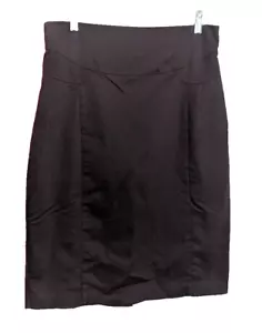 WORTHINGTON Chocolate Brown High Waist Midi Pencil Skirt Size 14 Lined Z1 - Picture 1 of 6