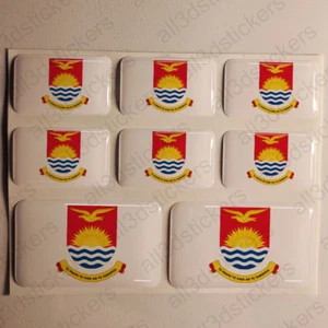 Pegatinas Kiribati Resina Cúpula Pegatinas Kiribati Escudo de Brazos 3D Vinilo Adhesivo - Imagen 1 de 1