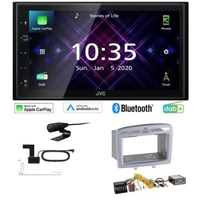 JVC Autoradio Apple CarPlay DAB+ für Peugeot 308 Facelift 2009-2013 mit Canbus - Bild 1 von 4