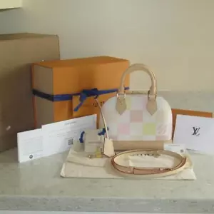 NEW 2024 Louis Vuitton FRANCE Giant Damier Alma BB Crossbody Strap Bag $2100+TAX - Picture 1 of 24