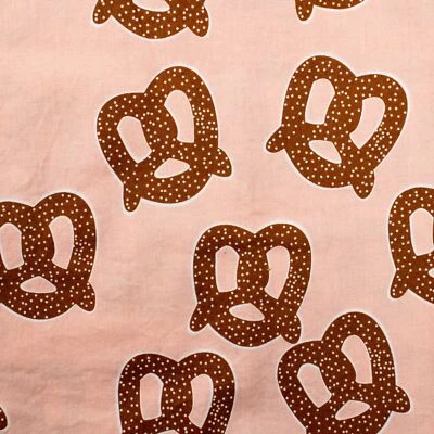 Riley Blake See Kate Sew Cotton Fabric Pretzels on Pink Quilting 25x42 Novelty - Image 1 of 4