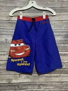 Disney Pixar Cars Boys swim trunks Size Med Lighting Mcqueen I am Speed Shorts - Picture 1 of 6