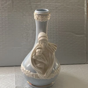 Vintage Our Lady of the Snows Belleville IL Vase Madonna und Baby Jesus 7,5"" T - Bild 1 von 7