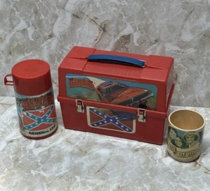 Fiambrera cúpula de plástico Dukes of Hazzard 1981 de colección termo taza Aladdin rara años 80 - Imagen 1 de 19