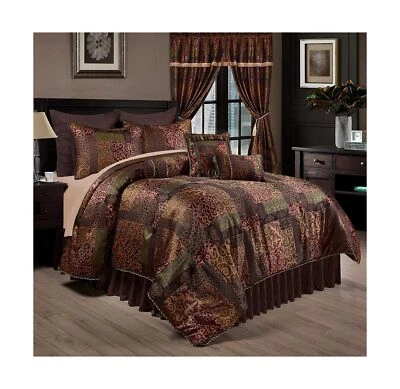 Chezmoi Collection Amelia 9-Piece Floral Jacquard Patchwork Comforter Set, Qu... - Image 1 of 3