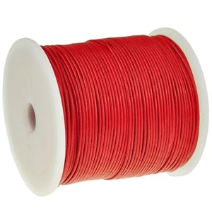 Lederschnur (ab 0,33 €/m) Rund 1 mm. rot. Lederband. Länge: wählbar - Bild 1 von 3