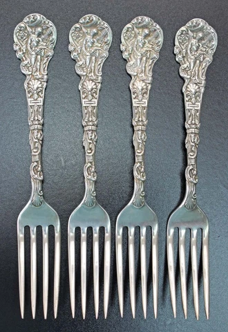 Gorham Sterling Versailles 6 7/8" Luncheon Forks Mono Dec 25 '88 Cover