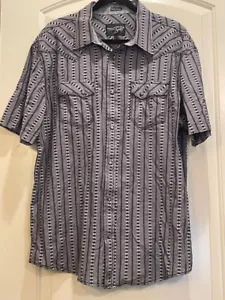 Moonshine Spirit by Brad Paisley Men's Grey Multi Print SS Pearl Snap Size XL - Picture 1 of 10