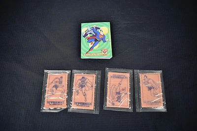 Superman Action Packs 24 Cards 4 Gum 12 Brainiac Attack 6 Puzzle  6 Coloring Set - Image 1 of 3