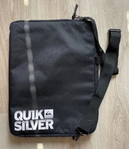 QUIKSILVER LAPTOP SLEEVE Messenger BAG SATCHEL Shoulder Case Black Crossbody Y2K - Picture 1 of 10