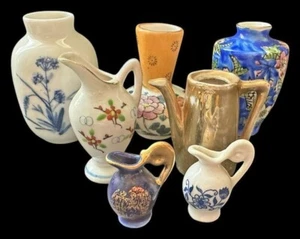 VINTAGE Miniature Porcelain Pitchers, Jugs, Vases – Japan/China - Lot of 7 - Picture 1 of 6