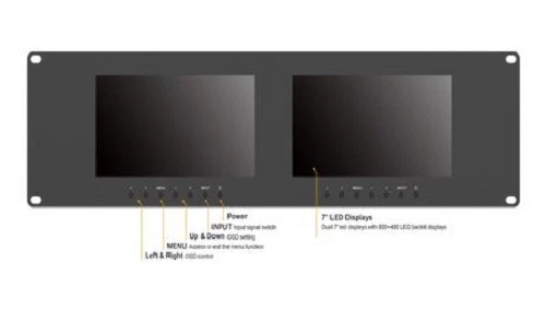 Lilliput RM-7024 7 " 3RU Rack Monitoren mit Dual VGA & Video / Ausgänge - Bild 1 von 1