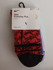 NIKE M/W/YOUTH EVERYDAY+ LIGHTWEIGHT ANKLE SOCKS 3PR/PK DRIFIT NWT - Picture 1 of 3