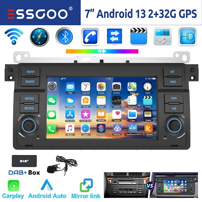 Für BMW E46 3er 318 320 325 M3 MGZT DAB+ Carplay Android 13 2+32G Autoradio Navi - Bild 1 von 4
