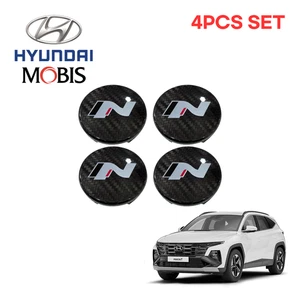 GENUINE HYUNDAI TUCSON NX4 N-LINE CARBON WHEEL CENTER CAP 4PCS SET L1529AP110 - Picture 1 of 2