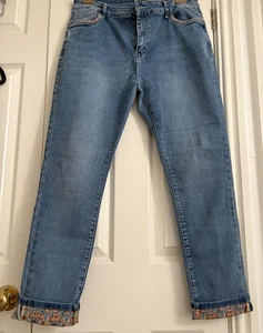 Izabel London Größe 16 Lightwash Crop Turnup Jeans - Bild 1 von 11
