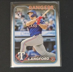 2024 Topps Update Wyatt Langford RC Super Box Companion Card SP Rangers No Code - Picture 1 of 2