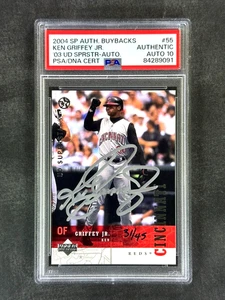 2004 Upper Deck SP Buybacks #55 Ken Griffey Jr. Superstar Auto /45 Silver PSA 10 - Bild 1 von 2