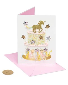 Papyrus Unicorn Cake Birthday Greeting Card - Picture 1 of 4