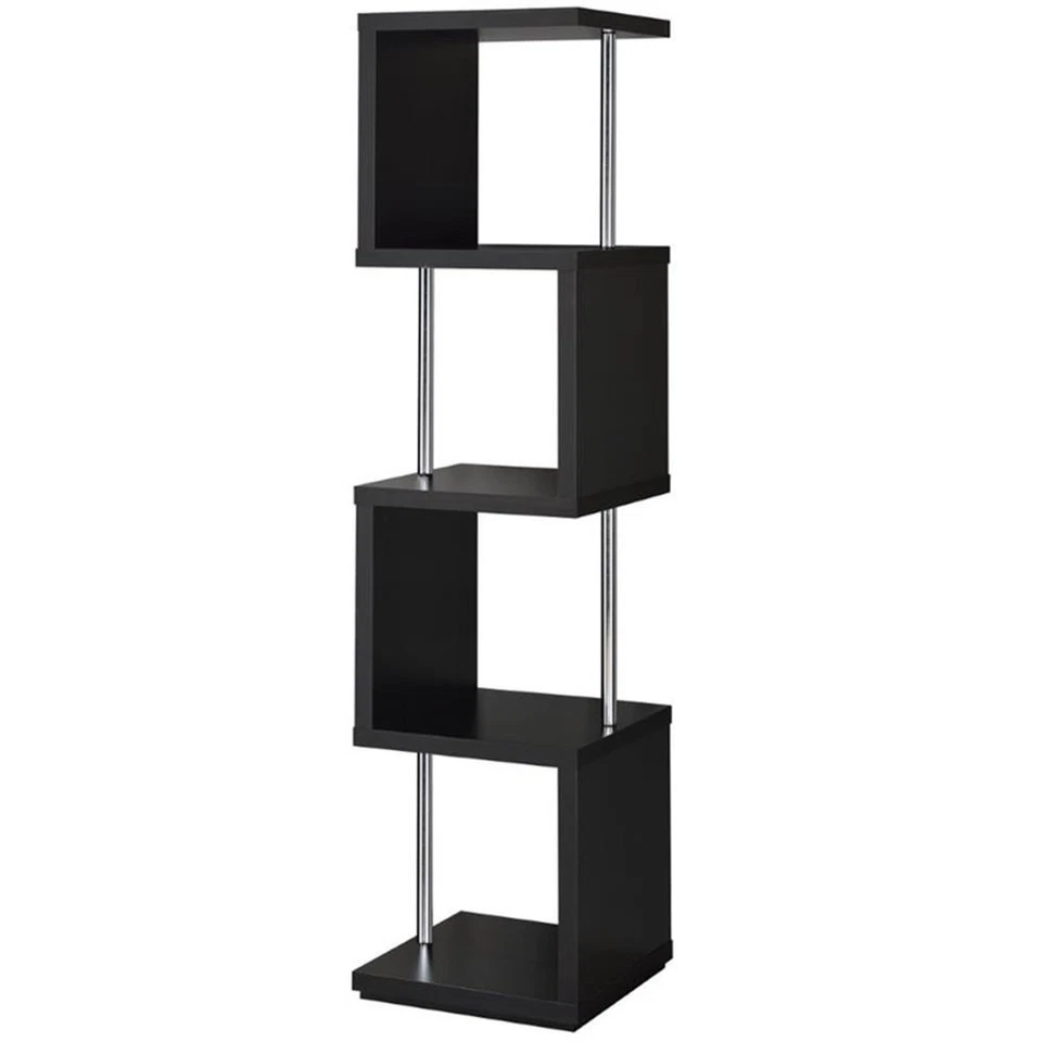 Coaster Modern Black Four-tier Bookcase 801419
