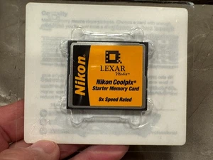 Lexar Nikon Coolpix Starter Memory Card 128MB 8X Speed Compact Flash Camera New - Picture 1 of 3