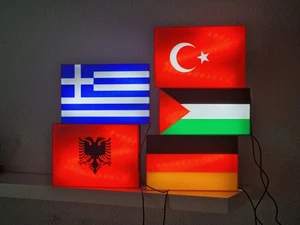LED 40 Nationalflaggen Lightbox Jede Flagge eine Sonderanfertigung - Bild 1 von 8
