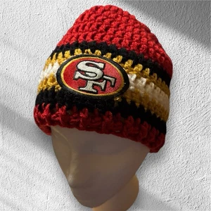 San Francisco 49ers Handmade Crochet Beanie Mütze NFL Football - Bild 1 von 6