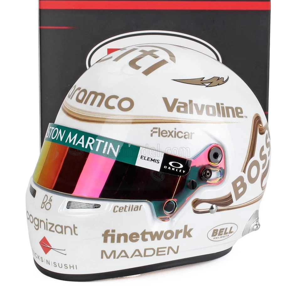 1/2 MINI HELMET - BELL HELMET - CASCO HELMET F1 FERNANDO ALONSO TEAM 4100447 - Immagine 1 di 1