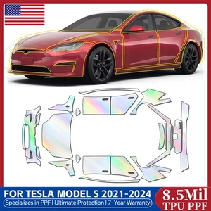 2021-2025 Tesla Model S Full Car PreCut Paint Protection Film Gloss Clear PPF - Picture 1 of 19
