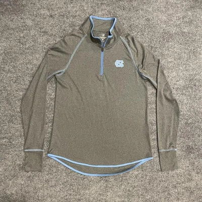 Carolina del Norte Tacones Alquitranados 1/4 Cremallera Pullover Camisa Mujer Grande Gris Coliseo Foto 1 de 4