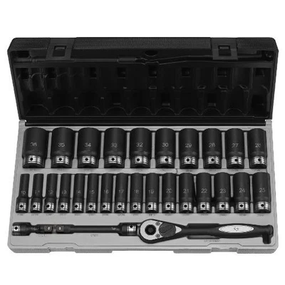 Grey Pneumatic 82229MD 1/2" Drive Deep Length Duo-Socket Set, 12 Point - Image 1 of 4