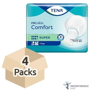 4x TENA ProSkin Comfort Super - Pack of 36 - Large Incontinence Pads - 2500ml - Picture 1 of 6