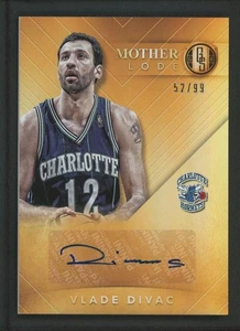 2015-16 VLADE DIVAC 52/99 AUTO PANINI GOLD STANDARD MOTHER LODE AUTOGRAPHS - Picture 1 of 2