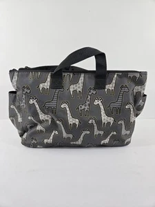 Thirty-One grau Giraffenmuster Swap it Go Go Beuteltasche Baby Wickeltasche Beuteltasche Reißverschluss - Bild 1 von 6