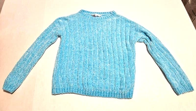 No Boundaries Juniors Size Small (3/5) Blue Cropped Sweater  - Image 1 of 4