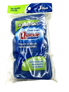 Quickie Homepro Reach N Scrub Dishwand Sponge 3pk Refills  161KE - Picture 1 of 5