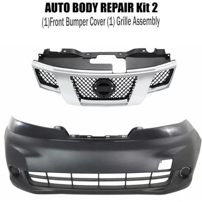 Kit de montaje de cubierta de parachoques delantero fascia y rejilla para Nissan NV200 2013-2017 Foto 1 de 4