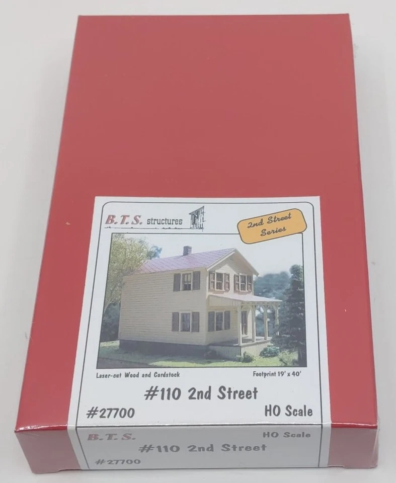 BTS 27700 HO Scale #110 2nd Street Laser-Cut Model Building Kit - Image 1 of 1