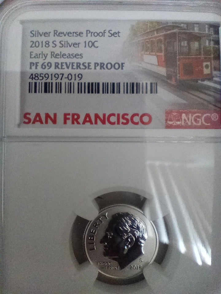 2018 San Francisco Mint Silver Reverse Proof 10-Coin Set 2018 -S - Image 1 of 4