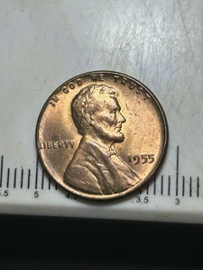 Centavo de trigo 1955, sin marca de ceca, error y muy raro - Imagen 1 de 6