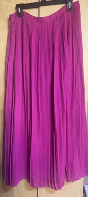 Женская шифоновая юбка миди со складками фуксия размер 10 Tommy Hilfiger - Изображение 1 из 3