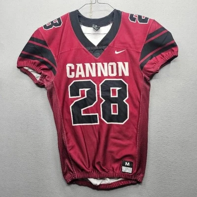 Cannon School Nike Men's Medium Maroon Black Cannon Football Jersey #28 - Image 1 of 4