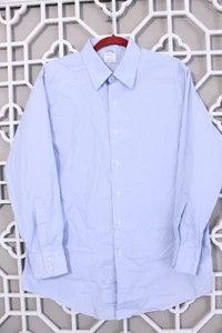 Vintage Brooks Brothers Button Up Shirt Mens L Blue USA Made Regent 1818 16.5-33 - Picture 1 of 19