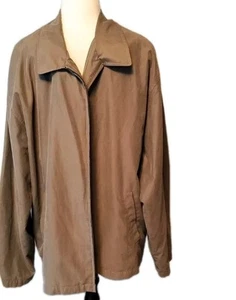 Vintage Coat Geoffrey Beene Men’s Coat Wool Lined XLarge Brown Full Zip - Picture 1 of 15