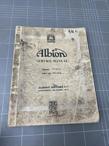 VINTAGE CAR BOOK ALBION SERVICE MANUAL FT 37 ST MUSCLE CAR TRUCK MANCAVE - Bild 1 von 22