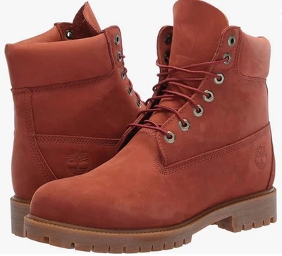 Stivali uomo 6" 10,5 M Timberland Heritage nuovi con scatola rosso scuro (più come terracotta) - Immagine 1 di 4