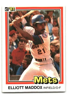 1981 Donruss #397 - Elliott Maddox - New York Mets - Image 1 of 2