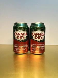 ⚫️ New Limited Edition Canada Dry Fruit Splash Cherry Ginger Ale (2 Cans) - Picture 1 of 2